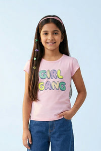 Pink “Girl Gang” Graphic T-Shirt TG5030