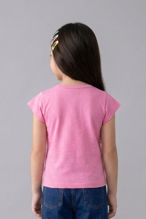 Fabulous Graphic Pink Cotton T-Shirt TG5032