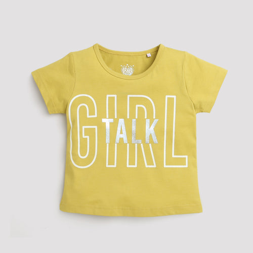Mustard “Girl Talk” Graphic T-Shirt TG5033