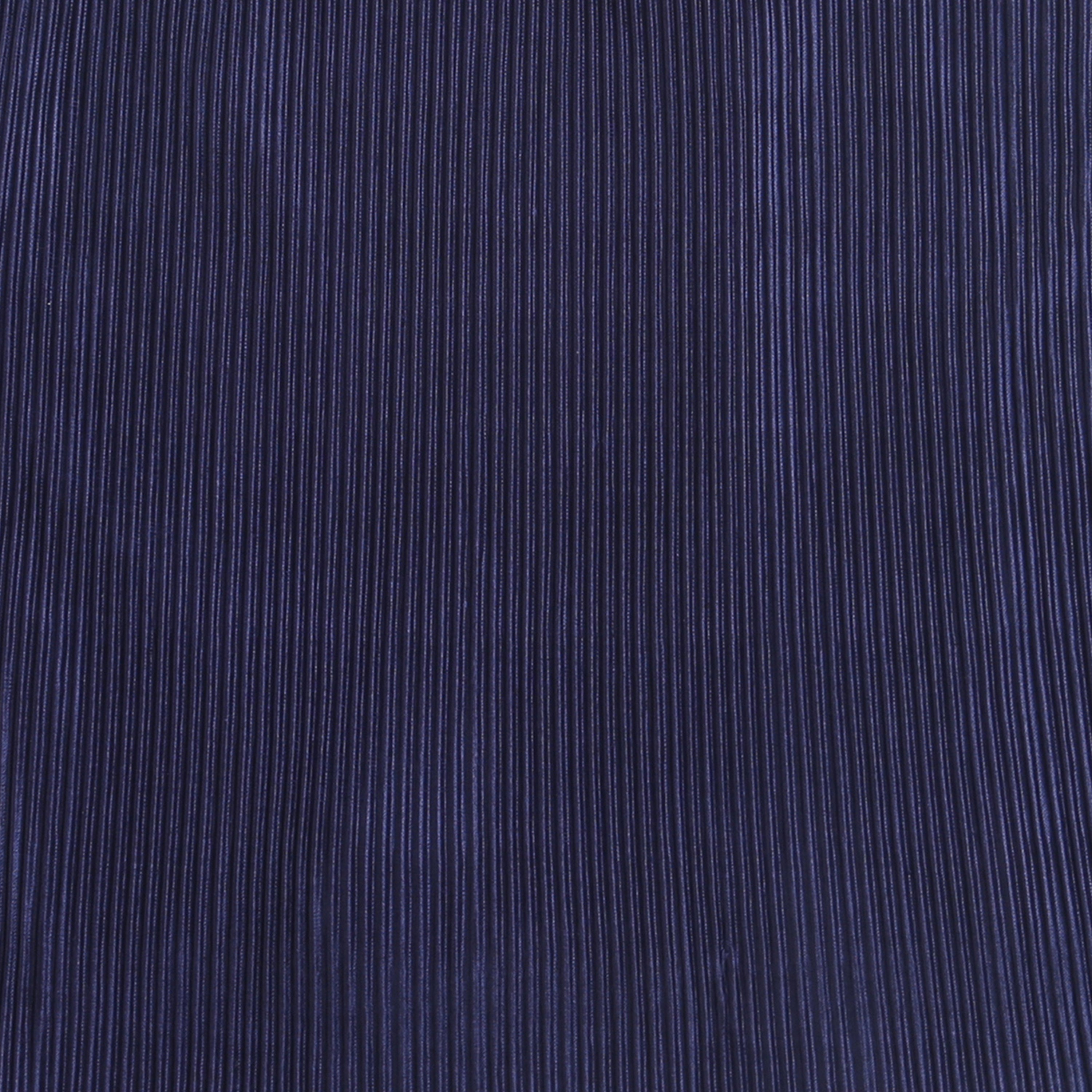 Navy Blue Pleated Satin Halter Top TG5047