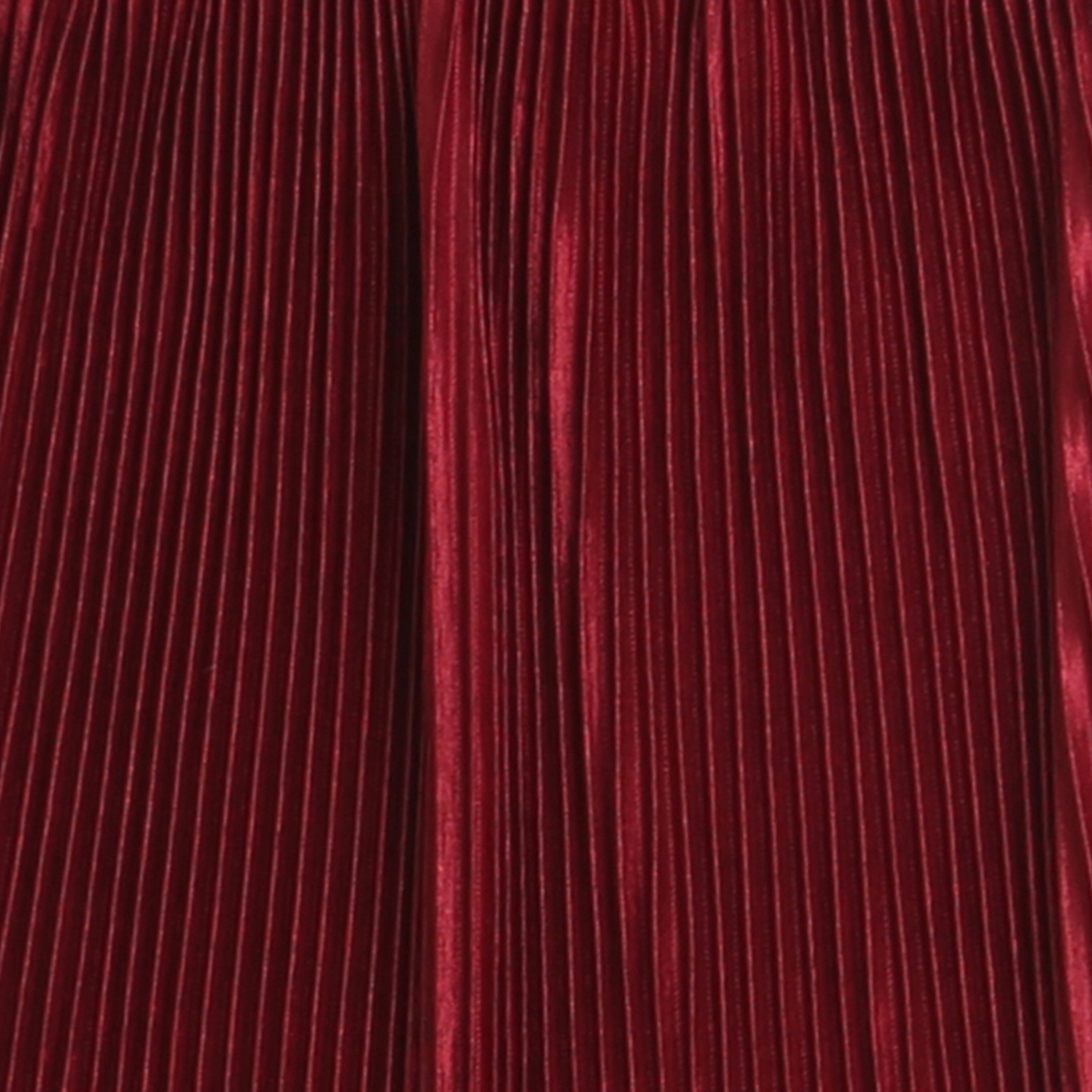 Maroon Pleated Satin Halter Top TG5047