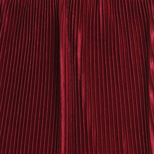 Maroon Pleated Satin Halter Top TG5047