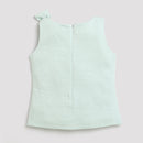 Pista Green Textured Bow Top TG5050