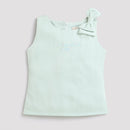 Pista Green Textured Bow Top TG5050
