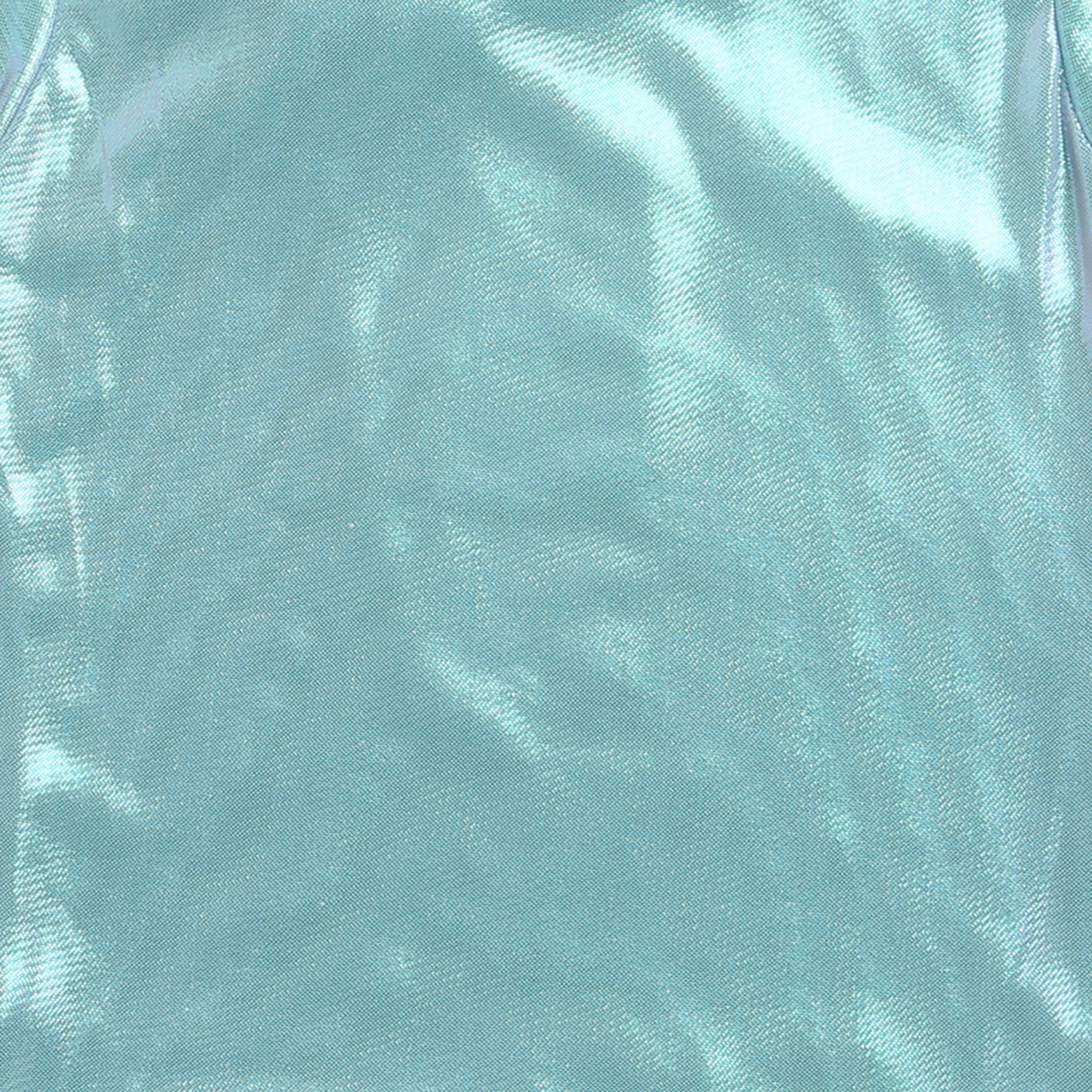 Green Shimmer Wrap Neck Party Top TG5059