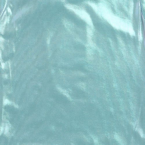 Green Shimmer Wrap Neck Party Top TG5059