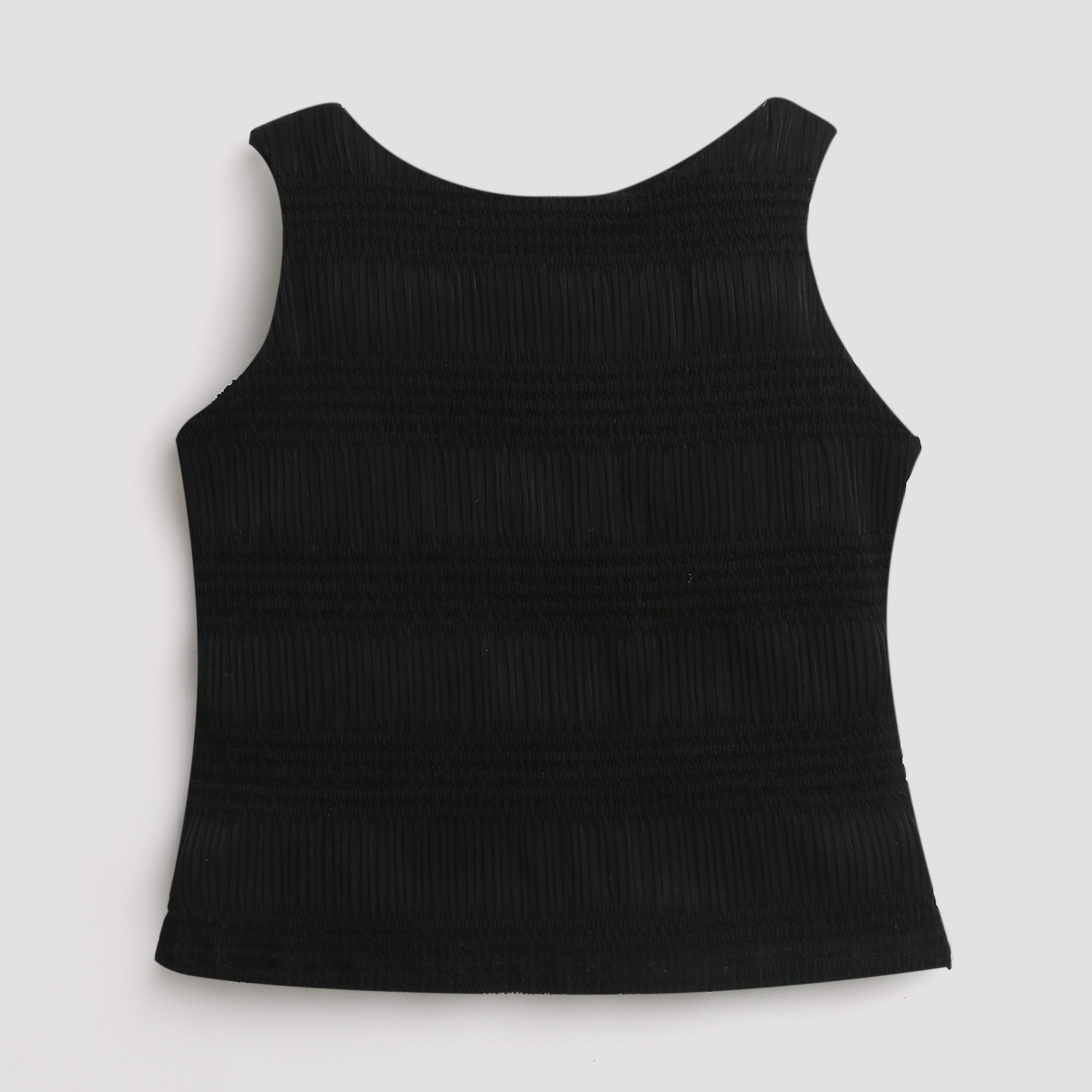 Girls Black Ribbed Floral Appliqué Top TG5060