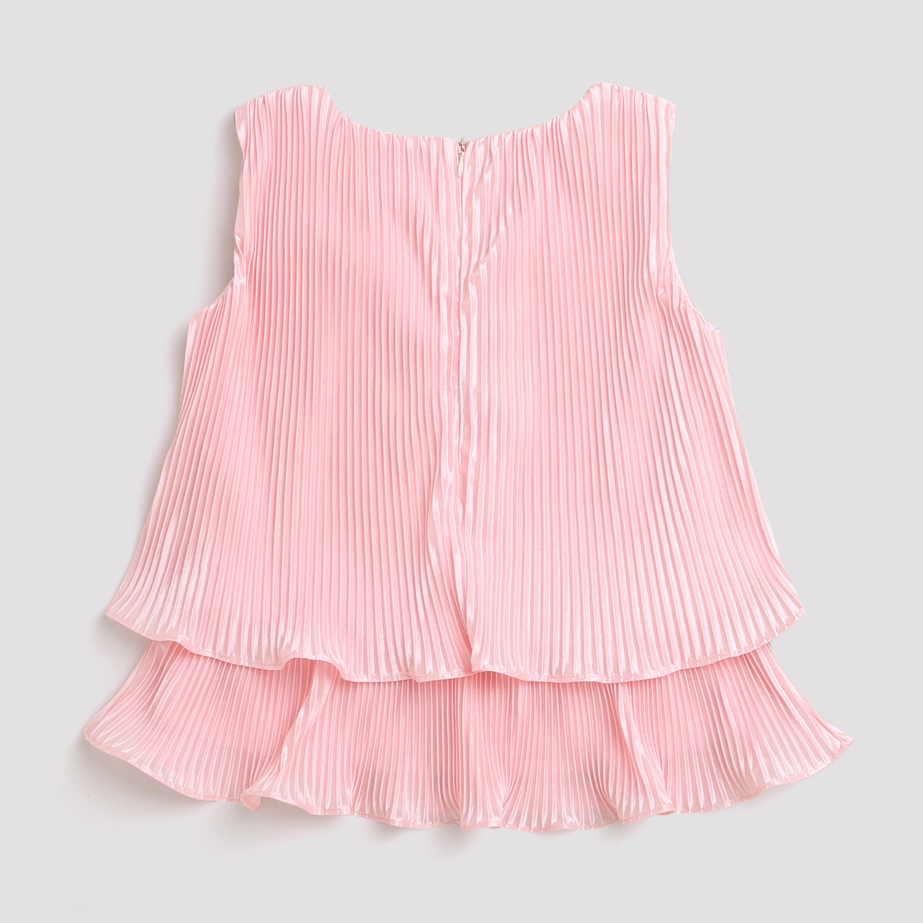 Blush Pink Sequin Embellished Peplum Top TG5067