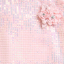 Blush Pink Sequin Embellished Peplum Top TG5067