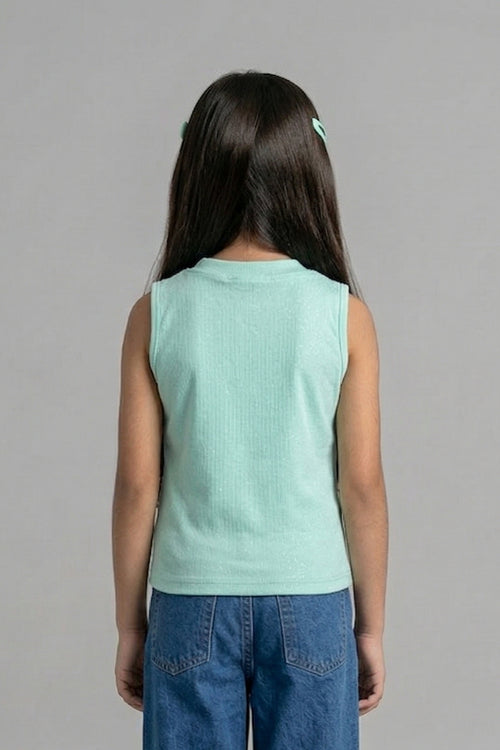 Green Sleeveless Heart Top TG5087