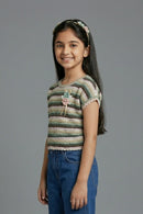 Multi-Stripe Textured Knit Top TG6030