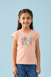 Peach Graphic T-Shirt TG6048