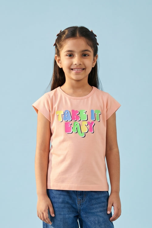 Peach Graphic T-Shirt TG6048