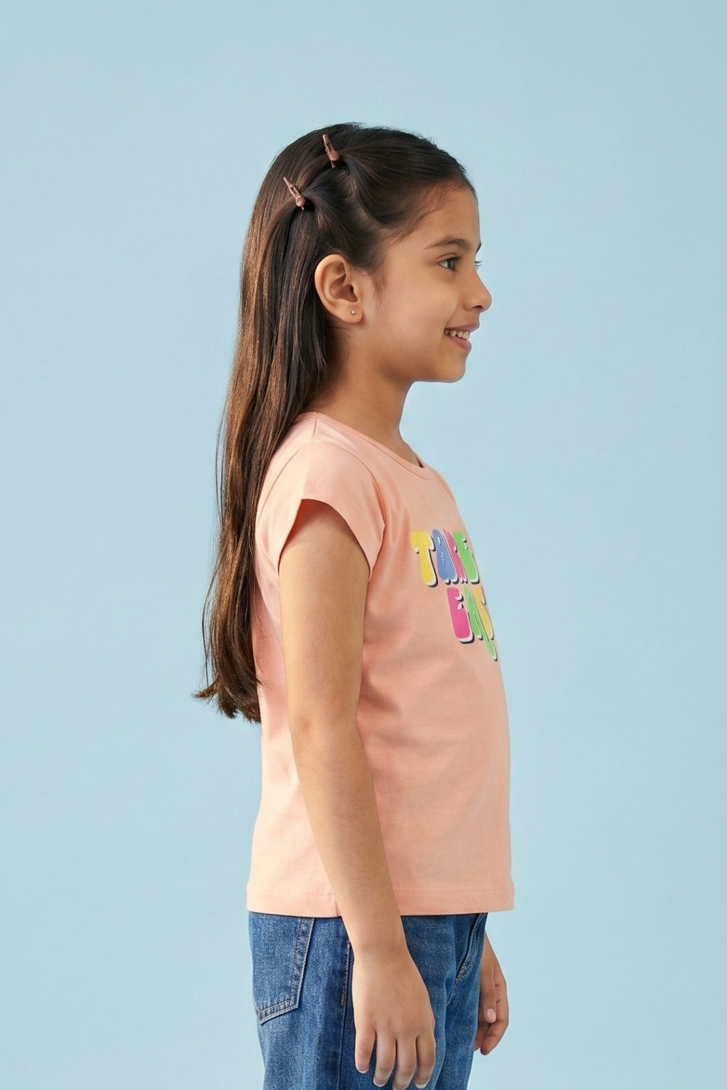 Peach Graphic T-Shirt TG6048