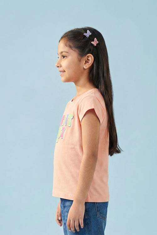 Peach Graphic T-Shirt TG6048