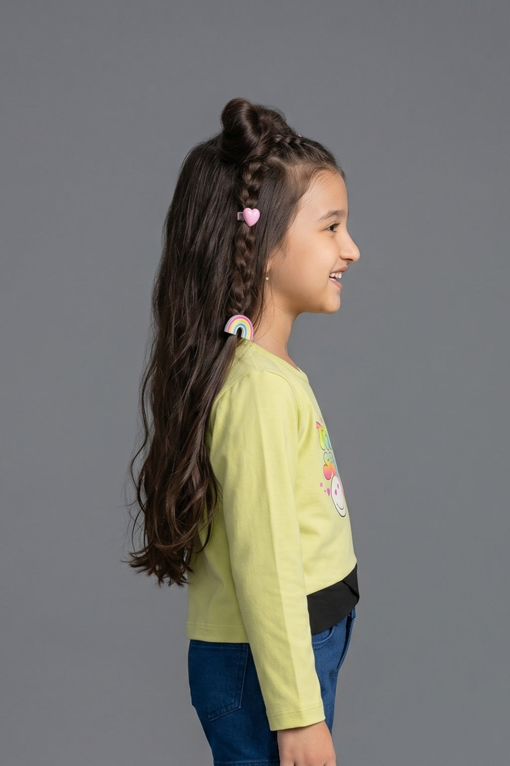 Lime Green Graphic Sweatshirt TG6049
