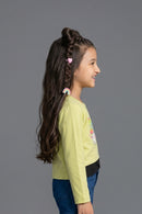 Lime Green Graphic Sweatshirt TG6049