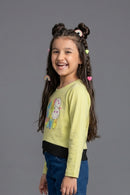 Lime Green Graphic Sweatshirt TG6049