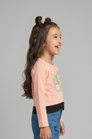 Peach Graphic Sweatshirt TG6049