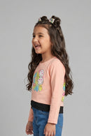 Peach Graphic Sweatshirt TG6049