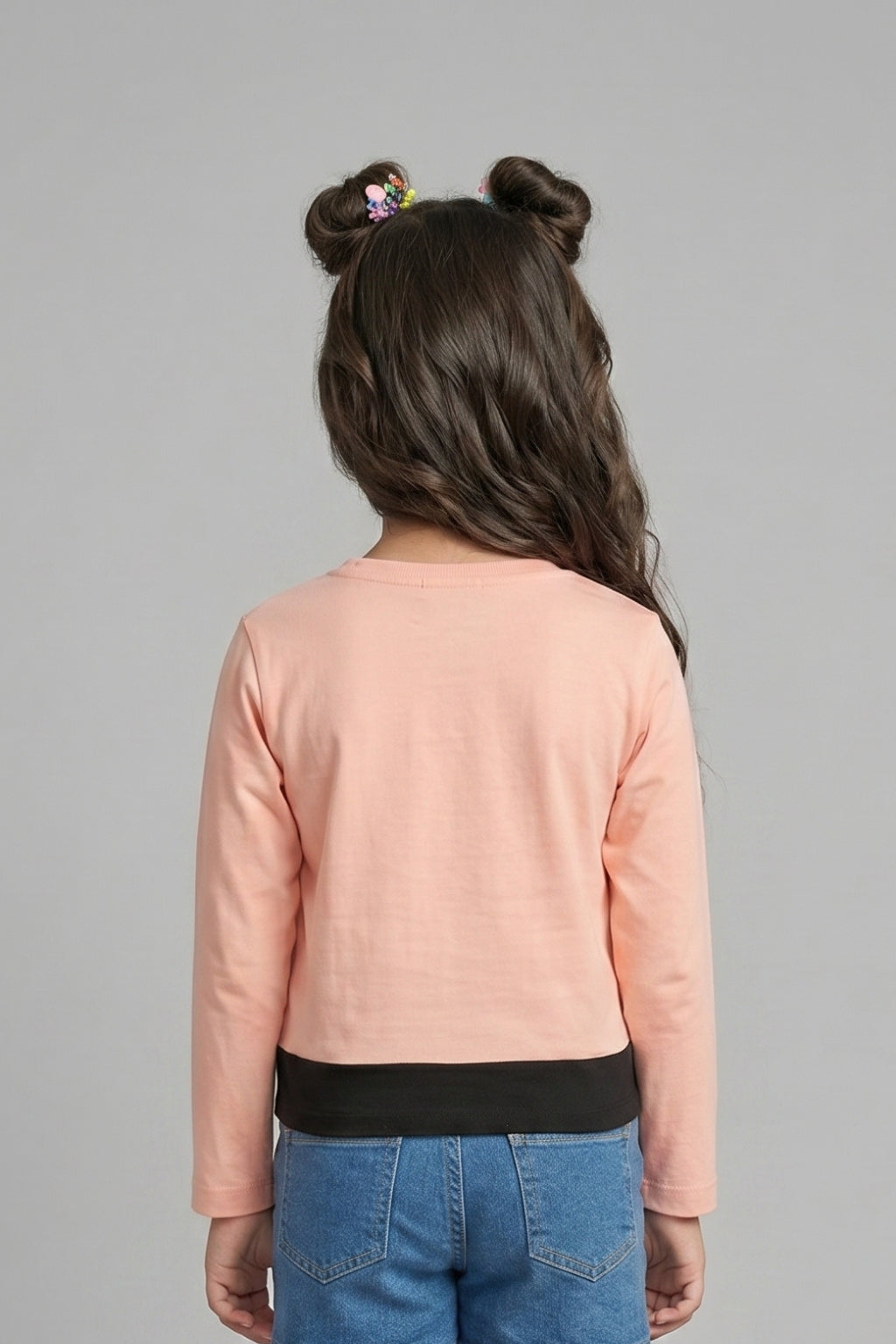 Peach Graphic Sweatshirt TG6049