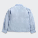 Light Blue Sequin Yoke Shirt Top TG6052