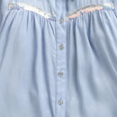 Light Blue Sequin Yoke Shirt Top TG6052