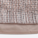Cream Printed Bow Neck Ruffle Top TG6055