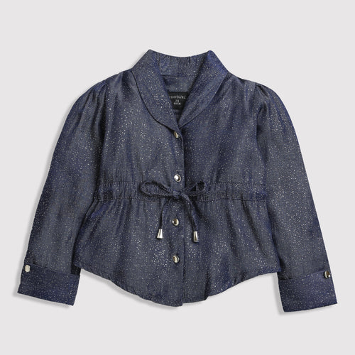 Dark Blue Puff Sleeve Top TG6056