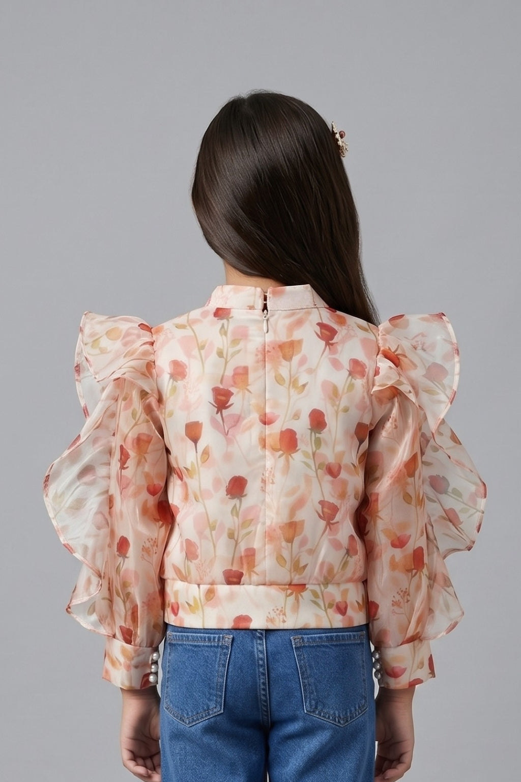 Pastel Floral Ruffle Top TG6066