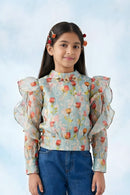 Pastel Bloom Ruffle Top TG6066