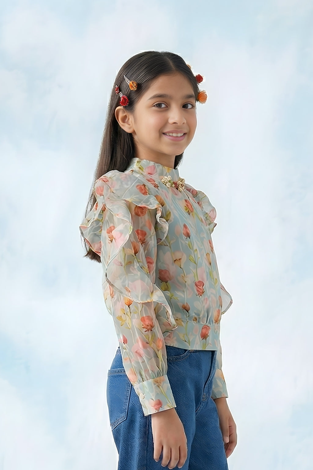 Pastel Bloom Ruffle Top TG6066