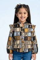 Fawn Geometric Print Shirt Top TG6072