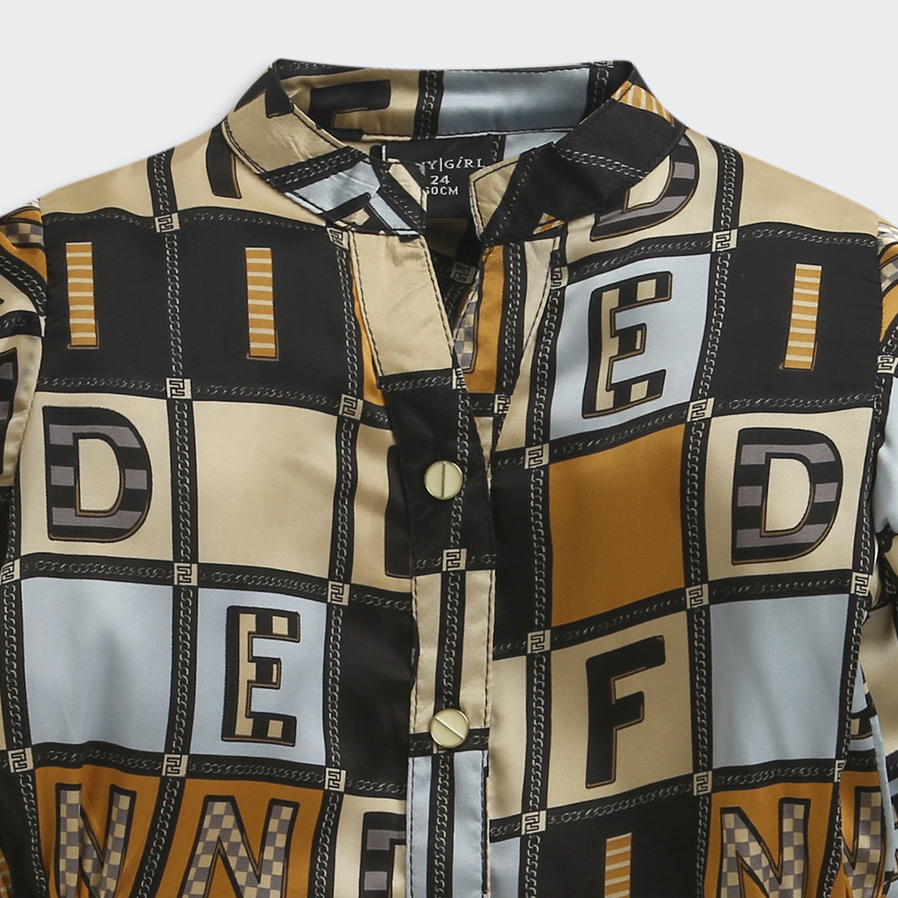 Fawn Geometric Print Shirt Top TG6072