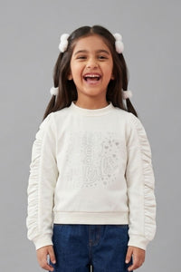 White “Let’s Go Girls” Graphic Sweatshirt TG6091