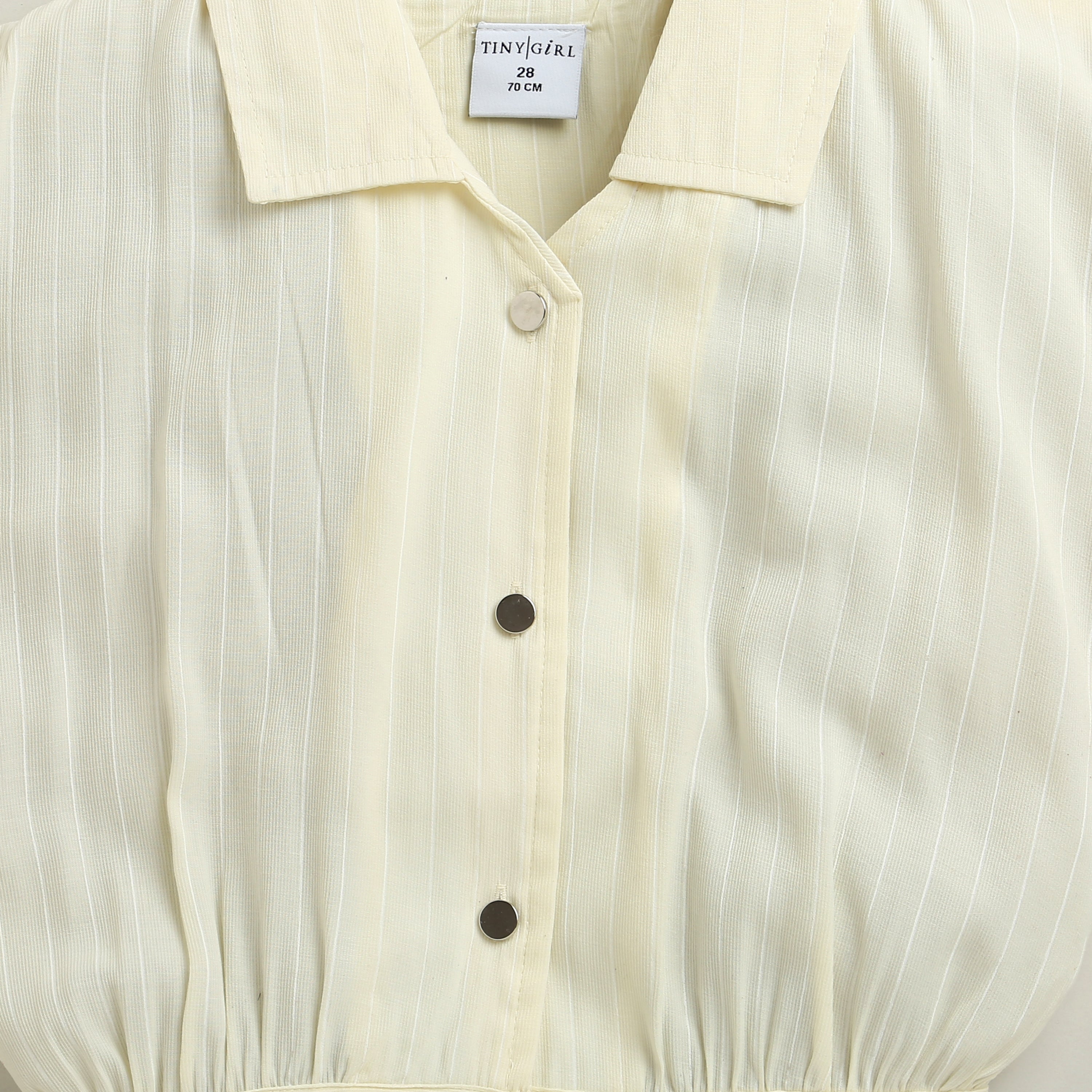 Sleeveless Light Yellow Collared Top TG6136