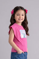 Hot Pink Floral Statement Top TG6152