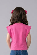 Hot Pink Floral Statement Top TG6152