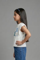 Ivory Bloom Graphic Top TG6152