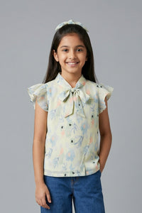 Pastel Bloom Tie-Up Top TG6156
