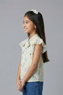 Pastel Bloom Tie-Up Top TG6156