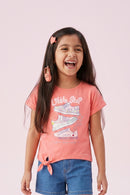 Peach “Little Step” Printed T-Shirt TG6158