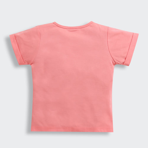 Peach “Little Step” Printed T-Shirt TG6158