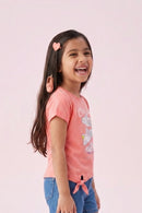Peach “Little Step” Printed T-Shirt TG6158