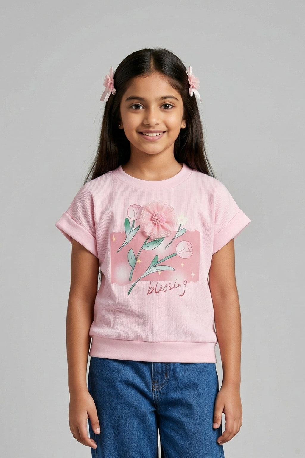 Blush Bloom Graphic Top TG6168