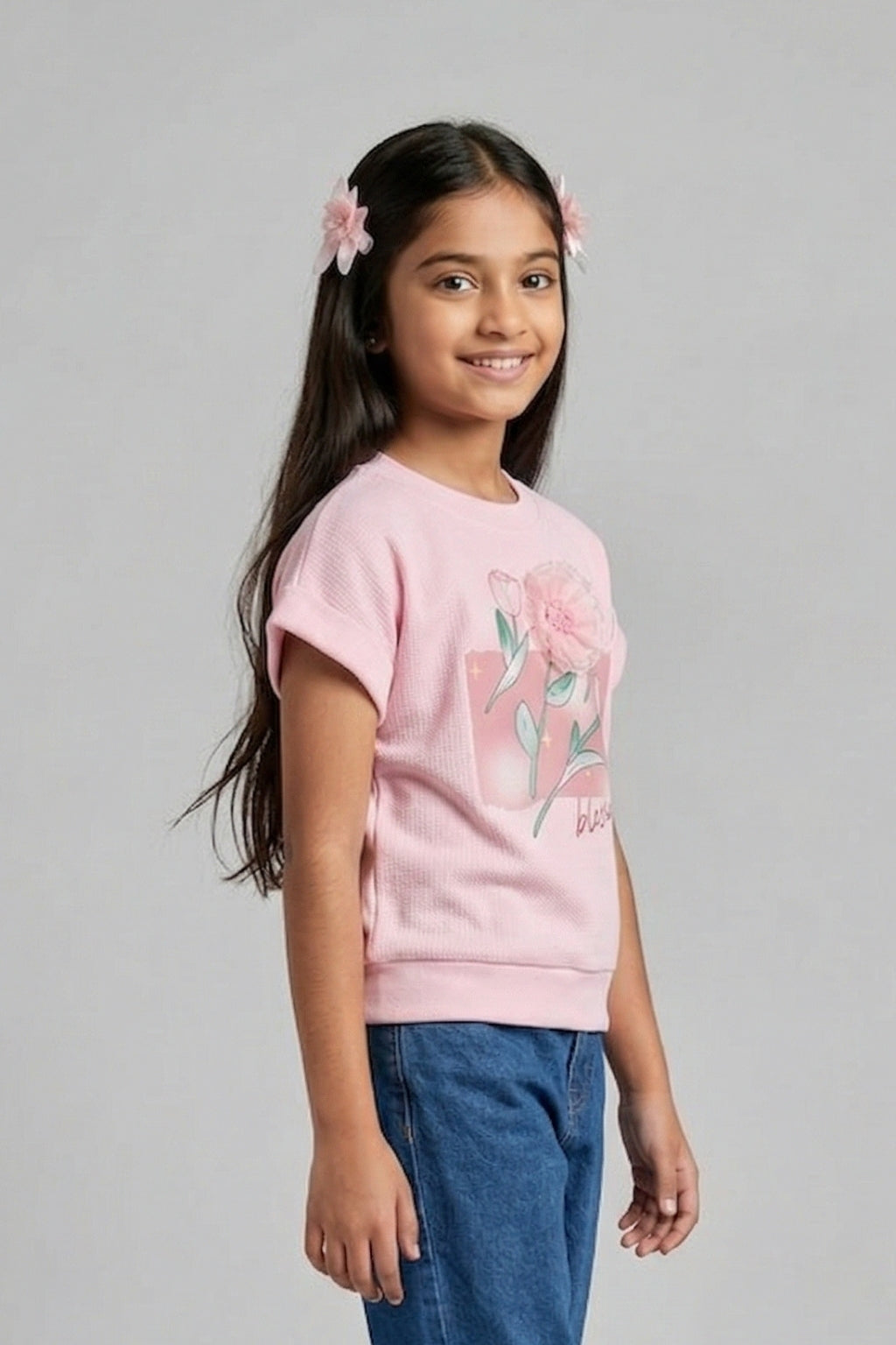 Blush Bloom Graphic Top TG6168