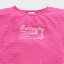Hot Pink Butterfly Textured Top TG6171