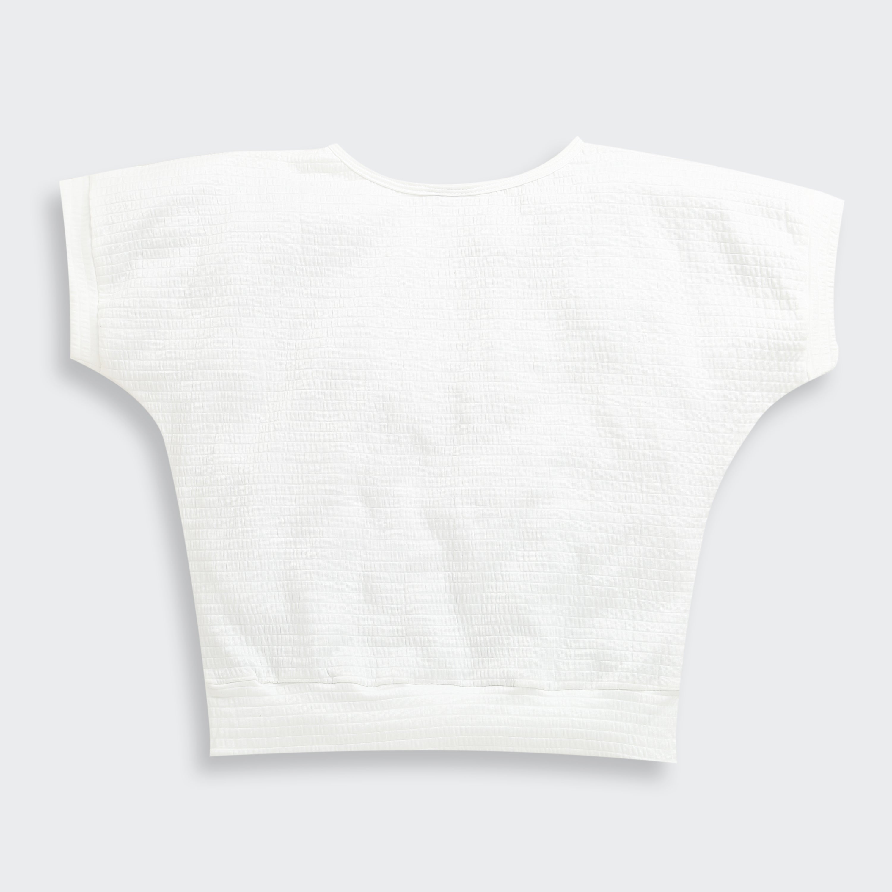 White Butterfly Textured Oversized Top TG6171