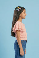 Blush One-Shoulder Ruffle Top TG6173