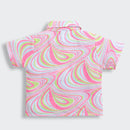 Neon Pink Swirl Print Shirt TG6180
